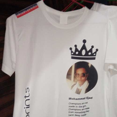 designer t-shirt with a guy's pic